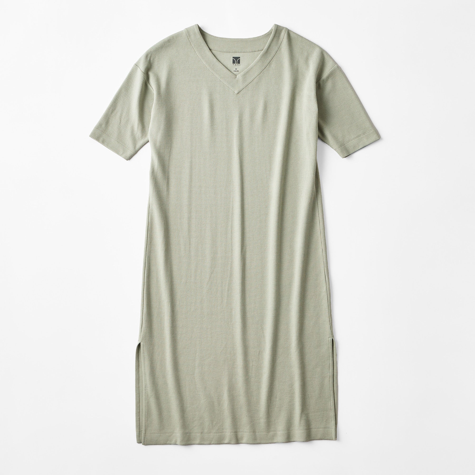 Milk Cotton Waffle Knit Lounge Dress