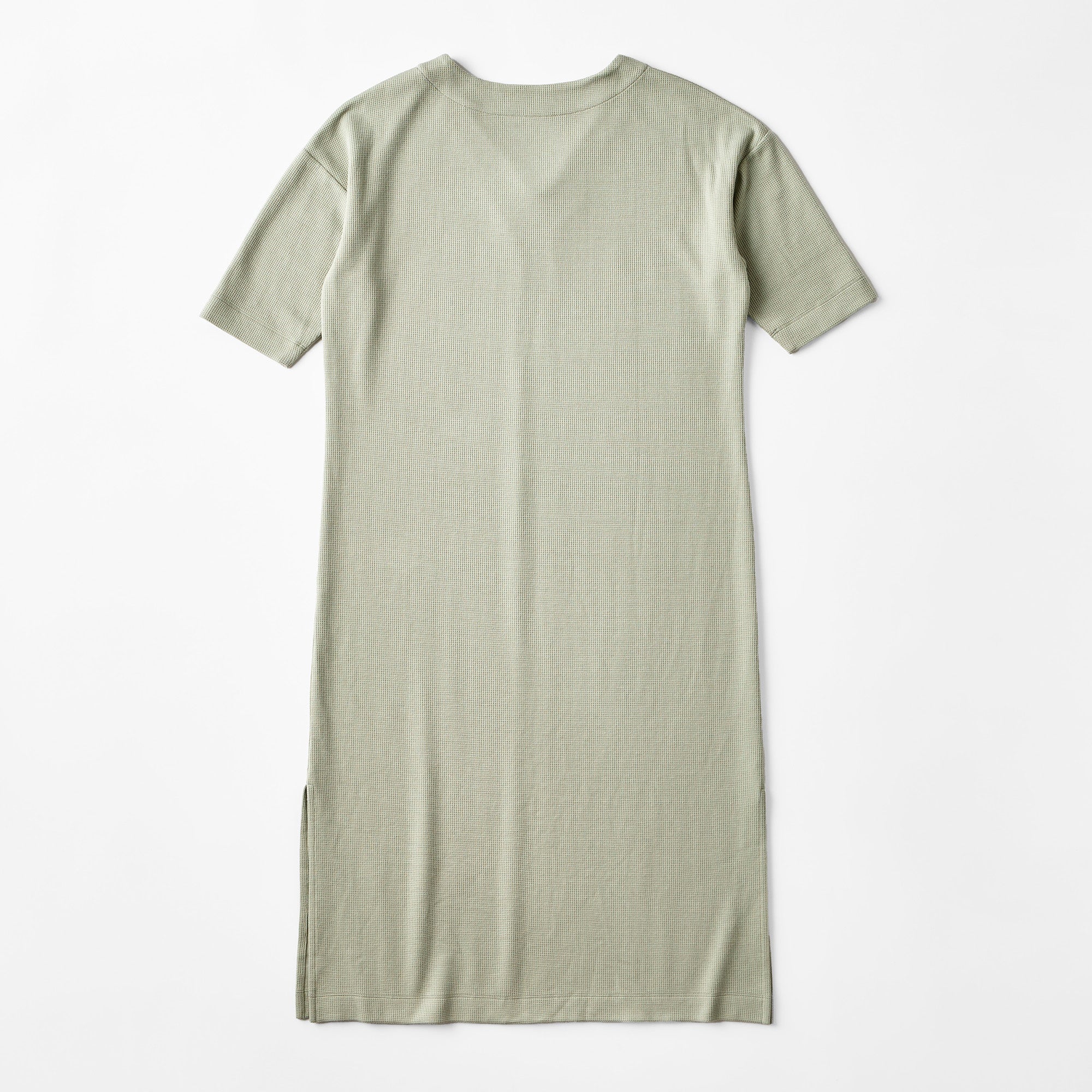 Milk Cotton Waffle Knit Lounge Dress