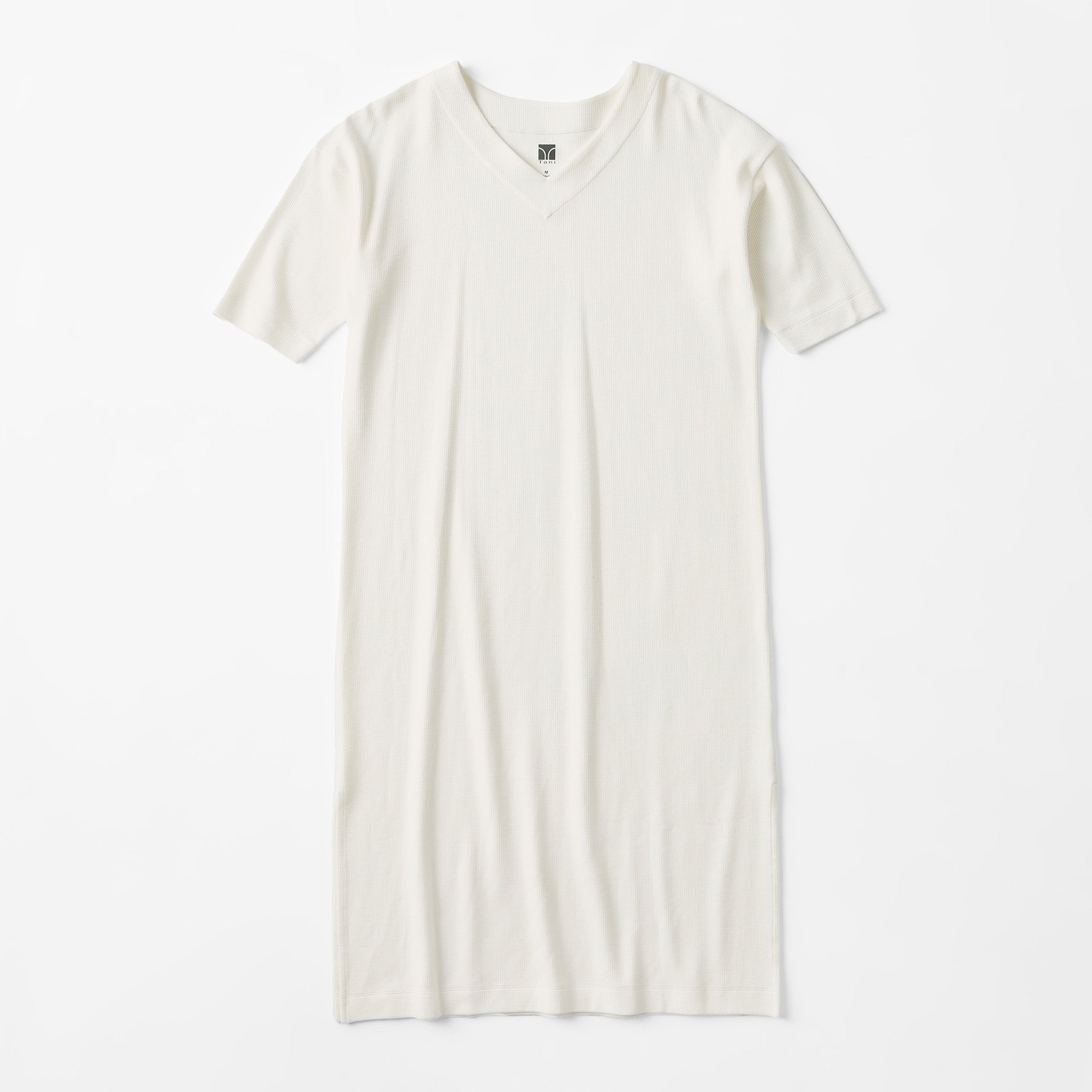 Milk Cotton Waffle Knit Lounge Dress