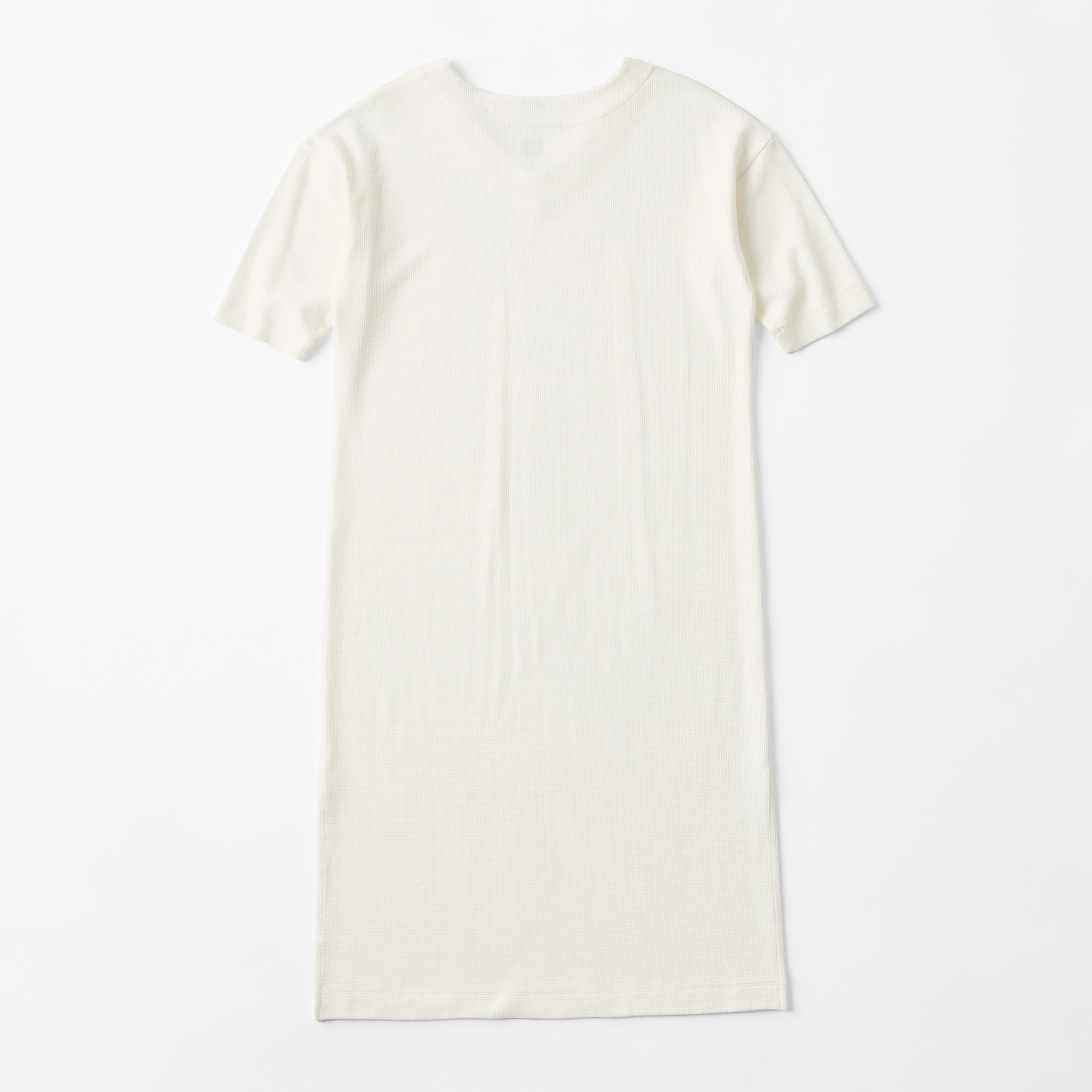 Milk Cotton Waffle Knit Lounge Dress