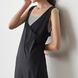 Cool Cotton Cross-Back Lounge Dress