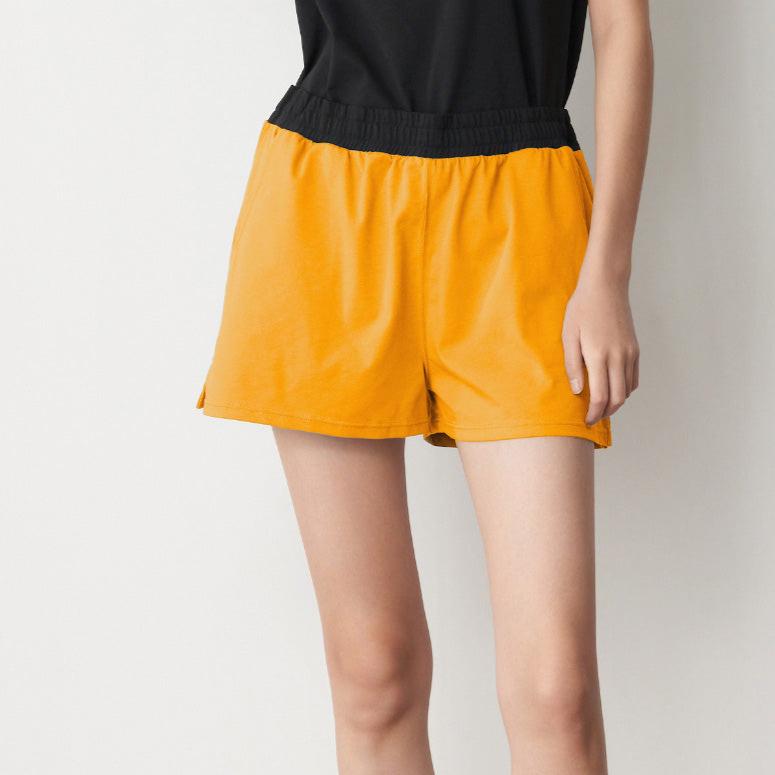 Cool Cotton Shorts with contrast waistband, lightweight, wrinkle-resistant, and eco-friendly.