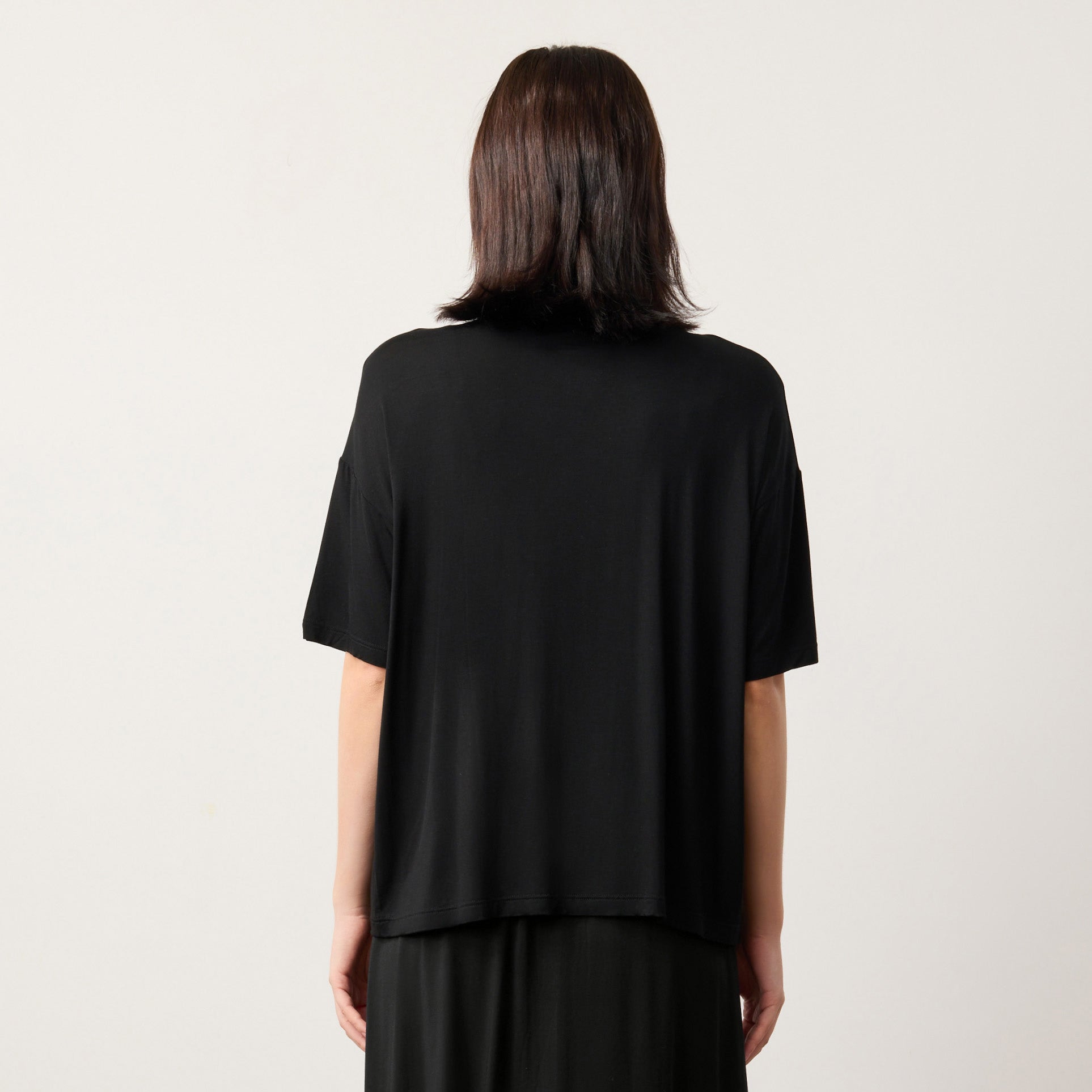 Silktouch TENCEL™ Modal Air Open Collar Short Sleeve Blouse