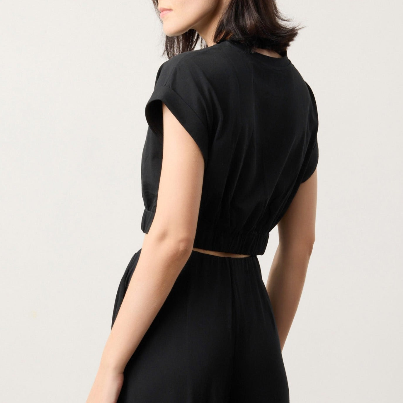 Cool Cotton Cap Sleeve Crop Top in breezy fabric for effortless chic style and eco-friendly wear.