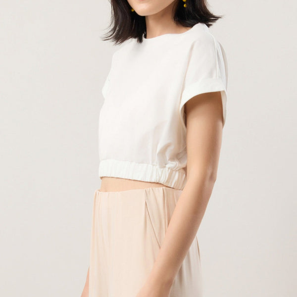 Cool Cotton Cap Sleeve Crop Top