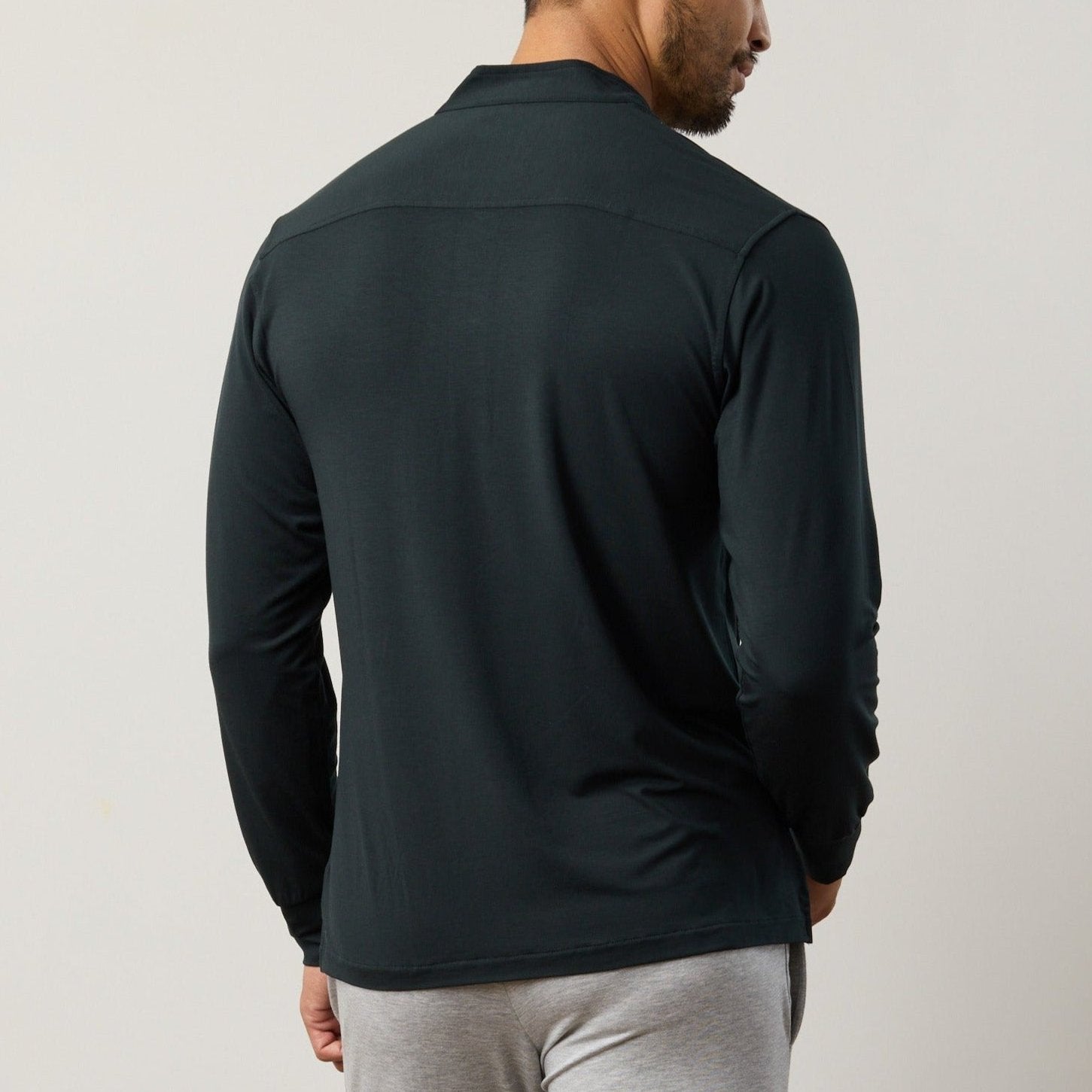 Silktouch TENCEL™ Modal Air Henley Neck Long Sleeve Top