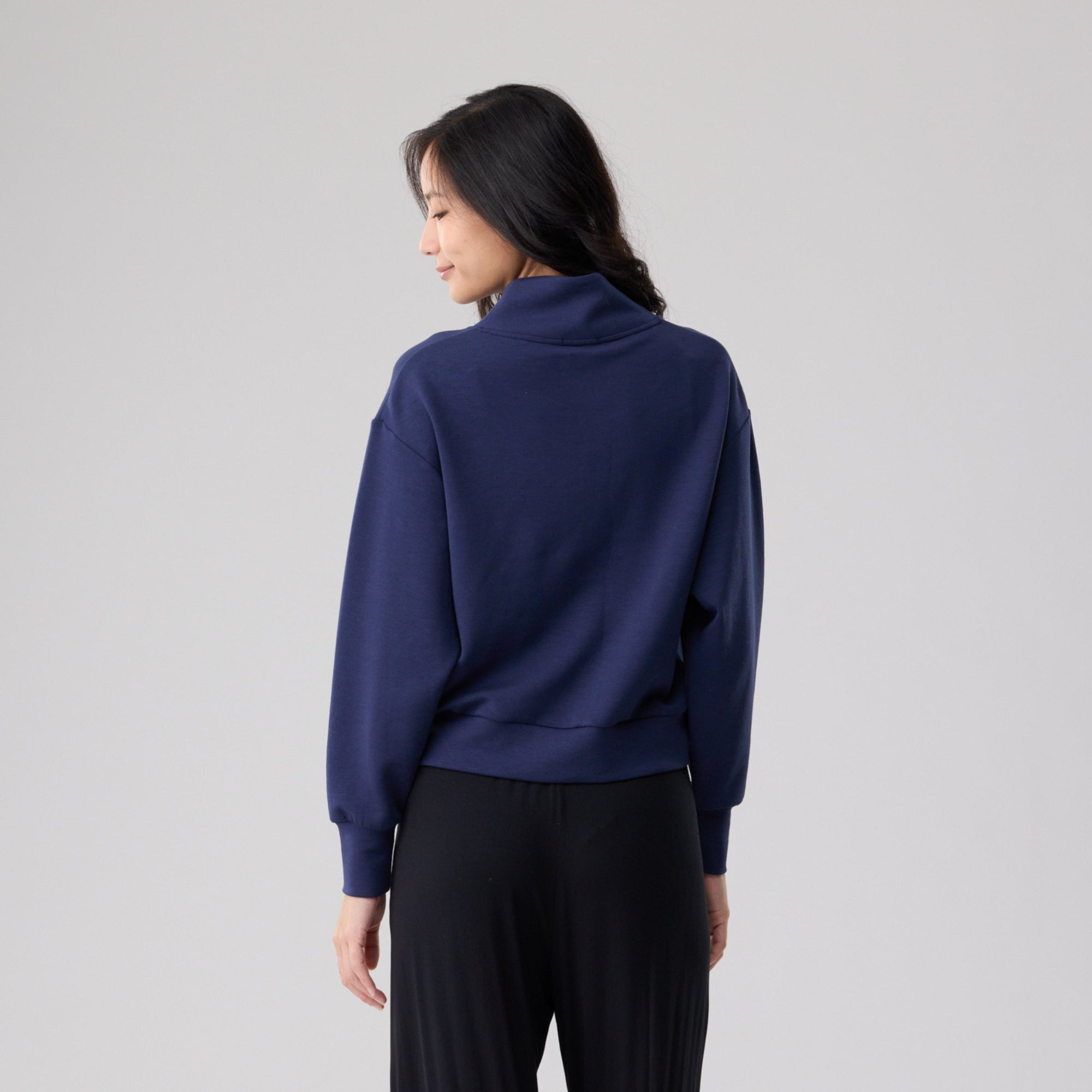 Double Knit Relaxed Half-Zip Sweatshirt