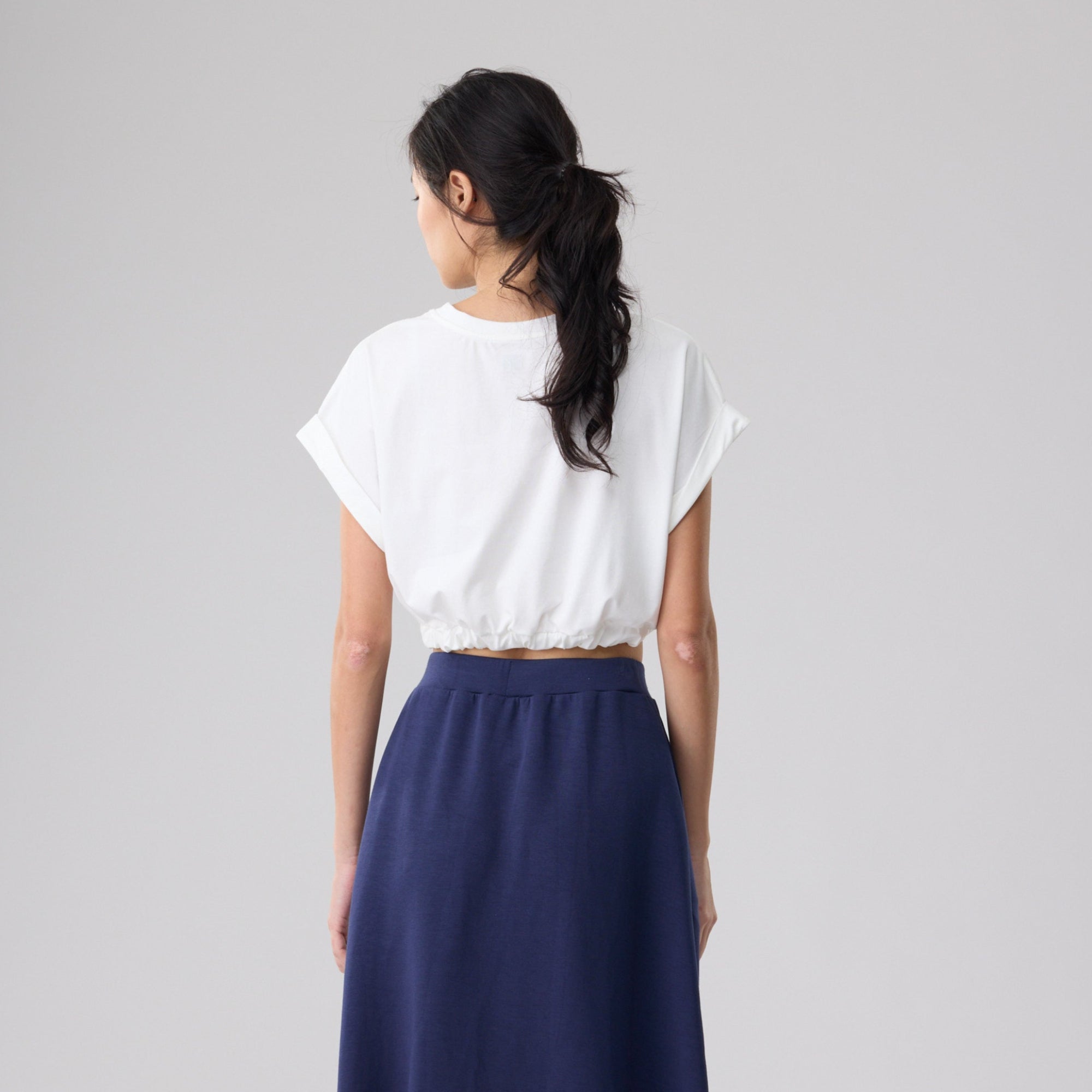 Cool Cotton Cap Sleeve Crop Top