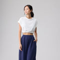 Cool Cotton Cap Sleeve Crop Top