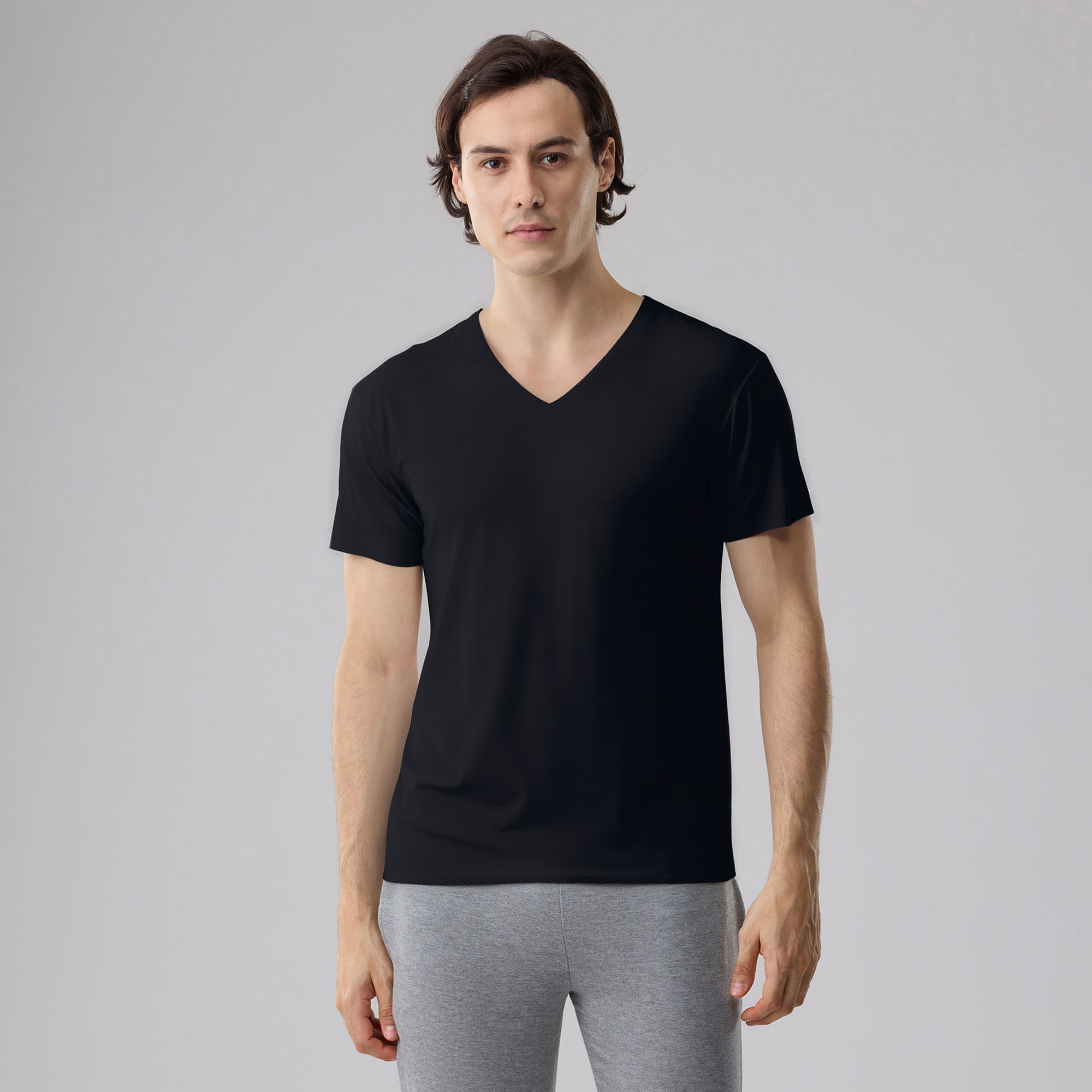 Freeform Seamless Cotton V-Neck Tee