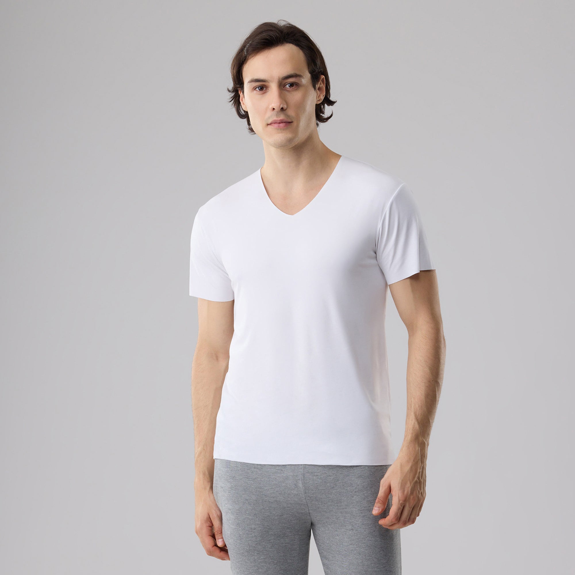 Freeform Seamless Cotton V-Neck Tee