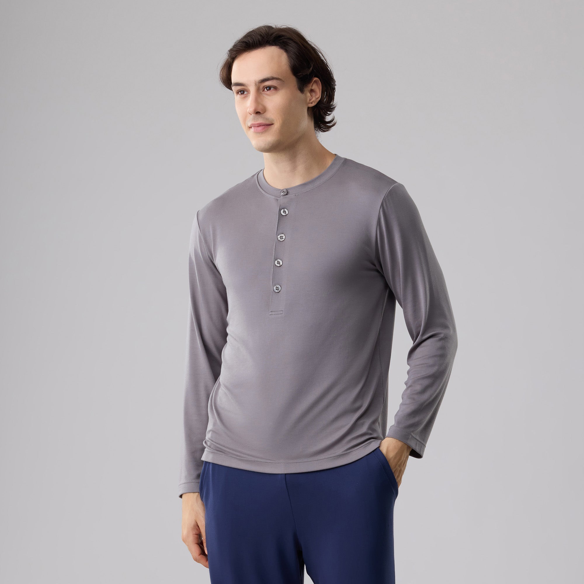 Silktouch*2 TENCEL™ Modal Air Henley Neck Top
