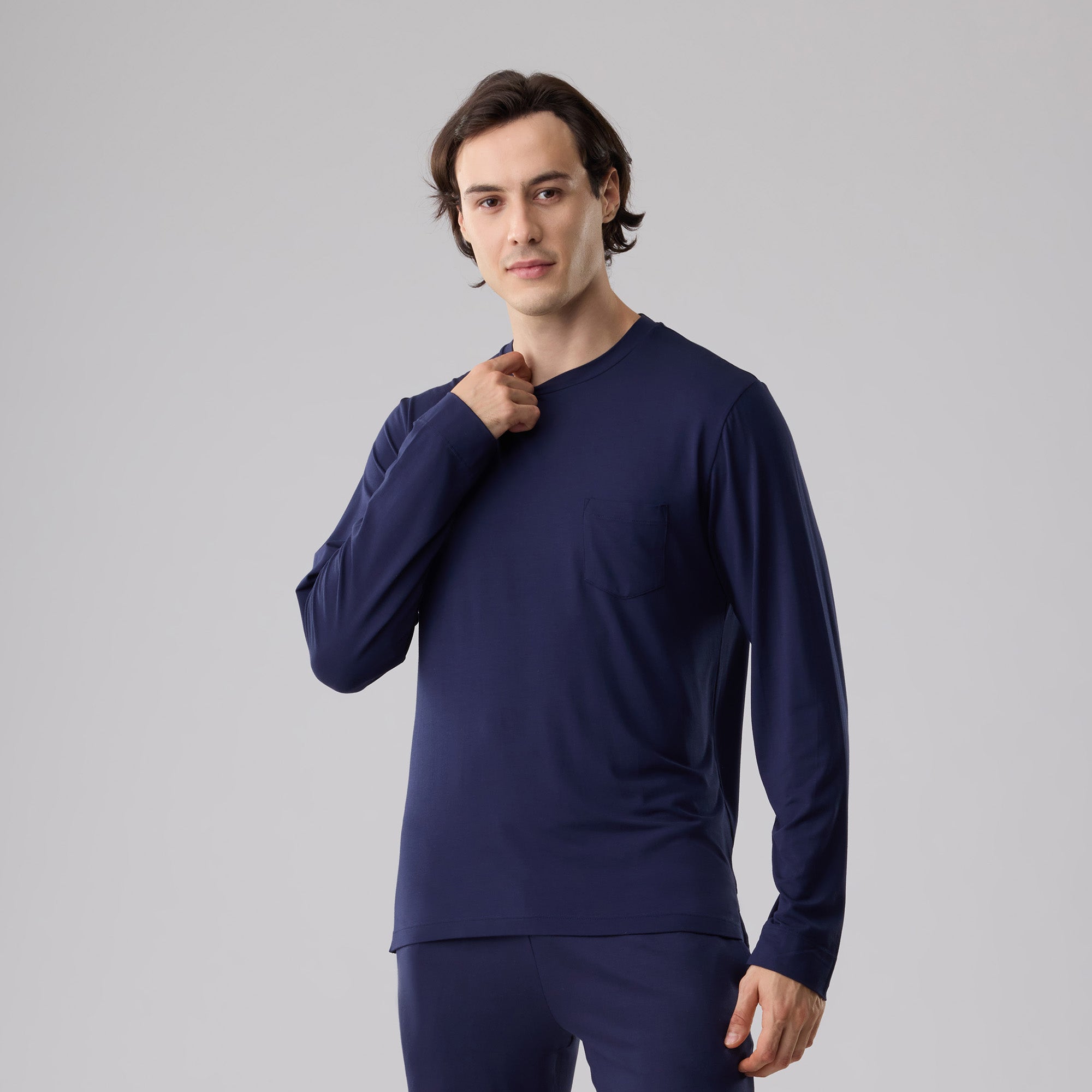 Silktouch TENCEL™ Modal Air Long Sleeve Tee with Chest Pocket