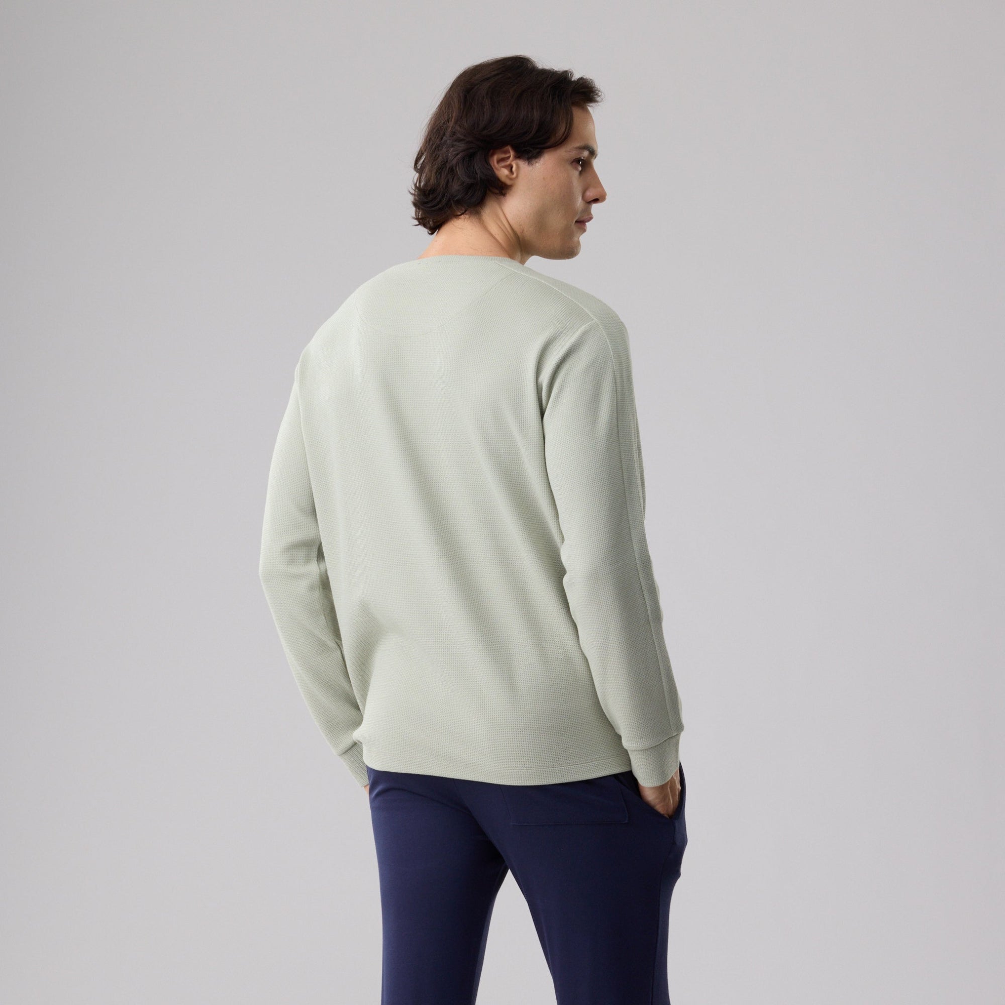 Milk Cotton Waffle Knit Sweatshirt