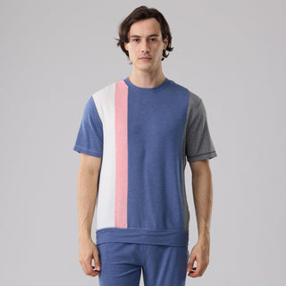 Eco Color Contrast Color Relaxed Fit Round Neck Tee