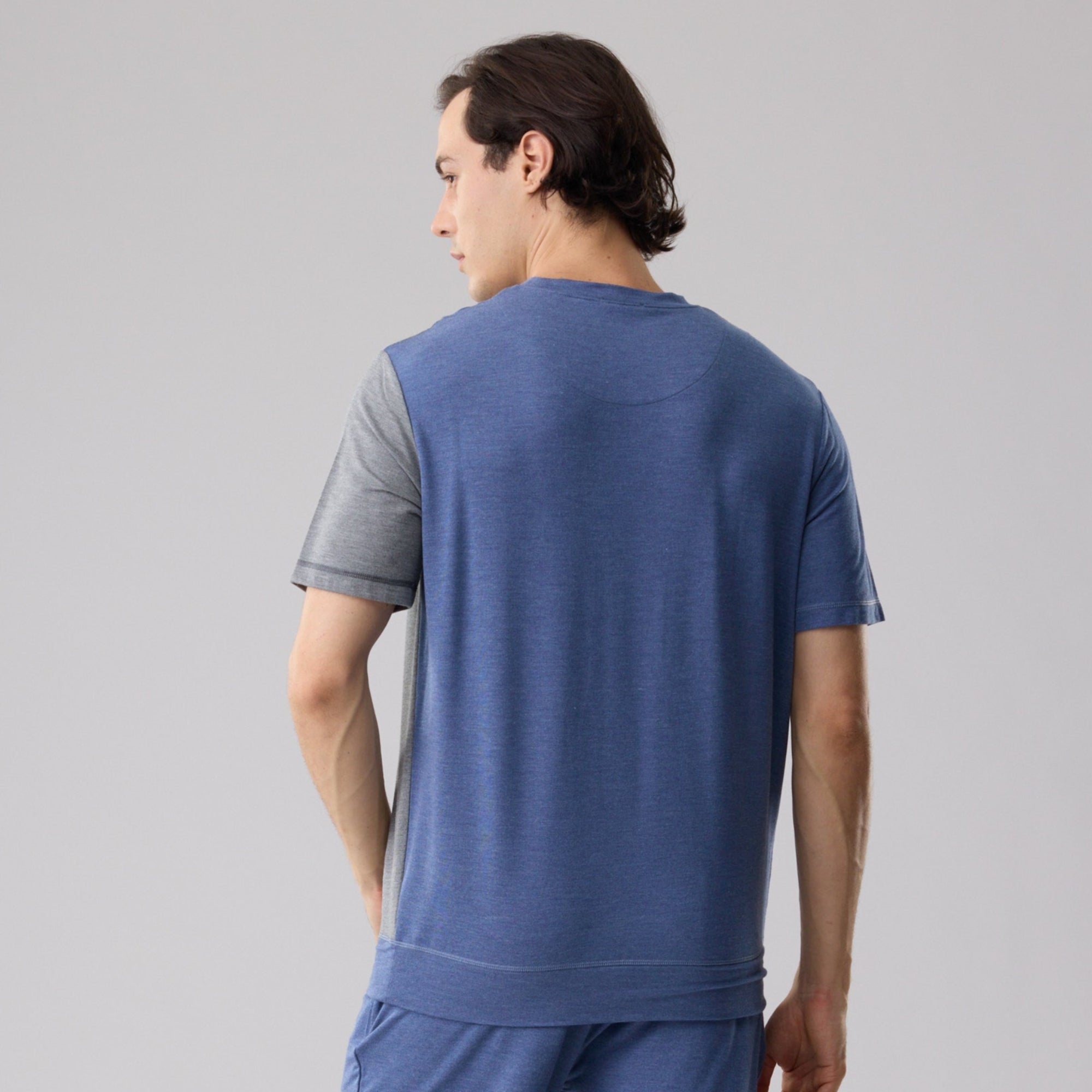 Eco Color Contrast Color Relaxed Fit Round Neck Tee