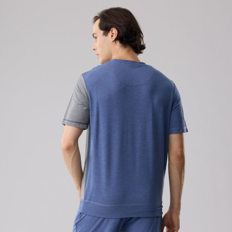 Eco Color Contrast Color Relaxed Fit Round Neck Tee