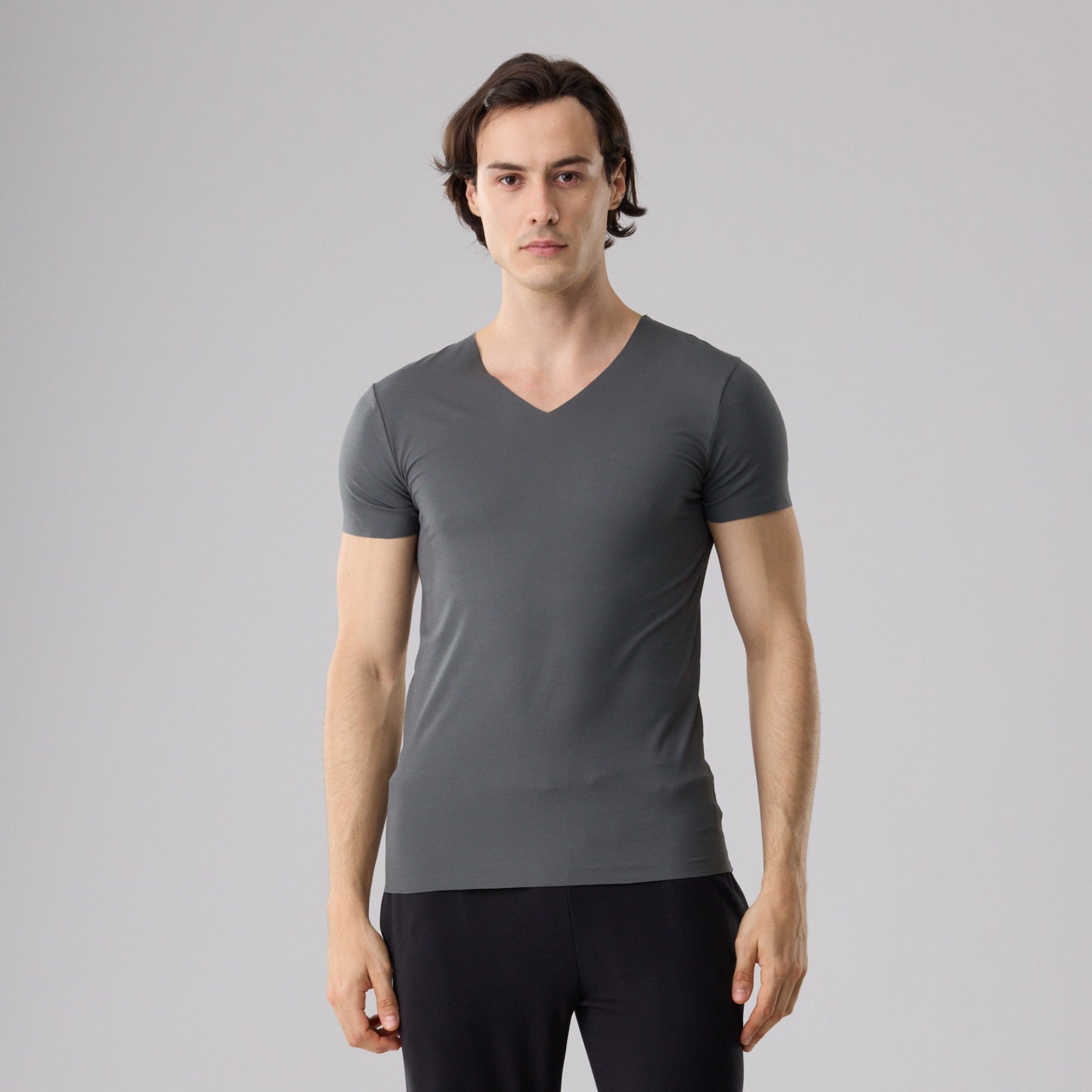 Freeform Seamless Cotton V-Neck Tee