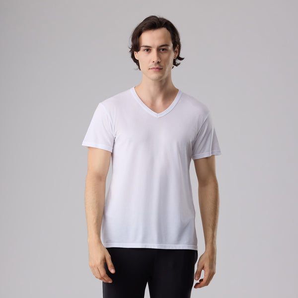 4 Pack Active TENCEL™ Lyocell Pique Knit V Neck Tee