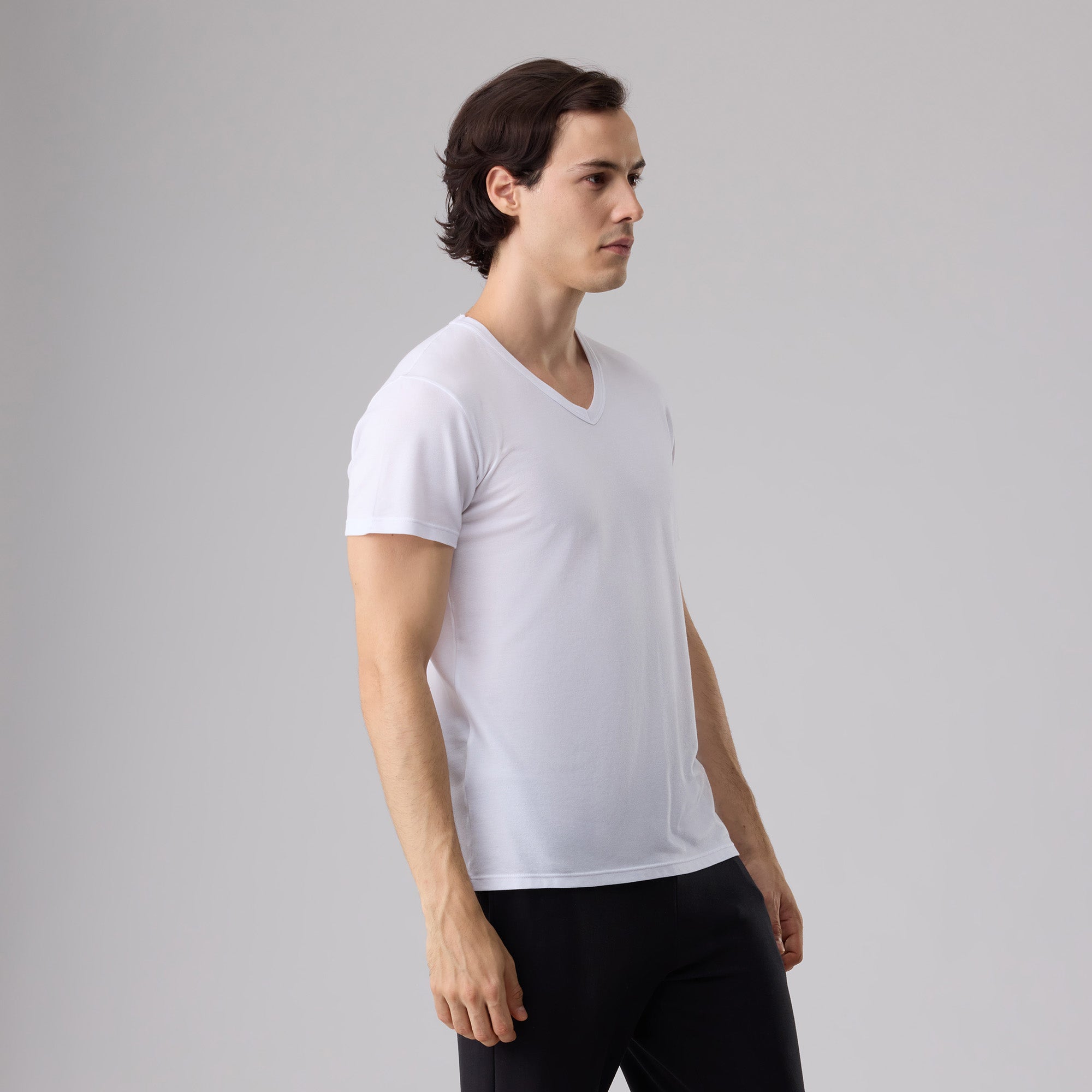 Active TENCEL™ Lyocell Pique Knit V-Neck Tee