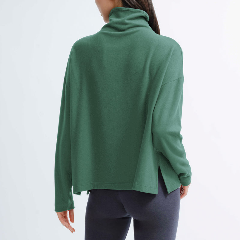 Loft Mock Neck Long Sleeve Top