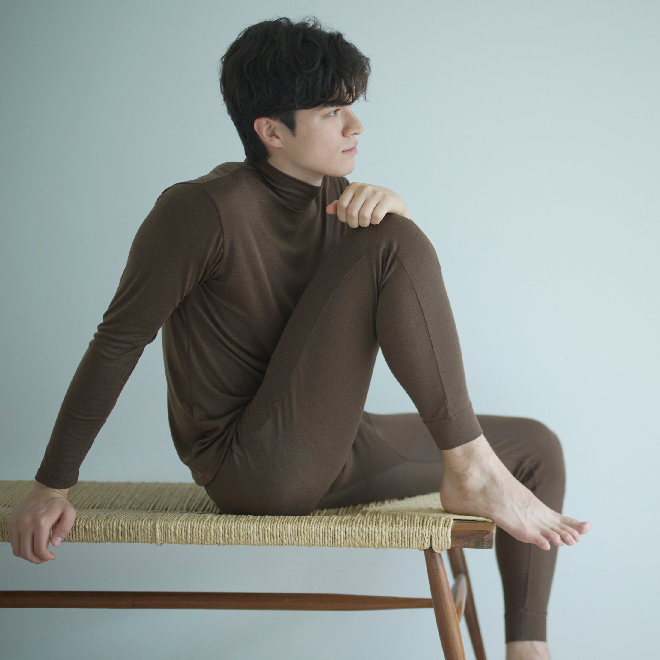 Wool Sense Mock Neck Thermal Top