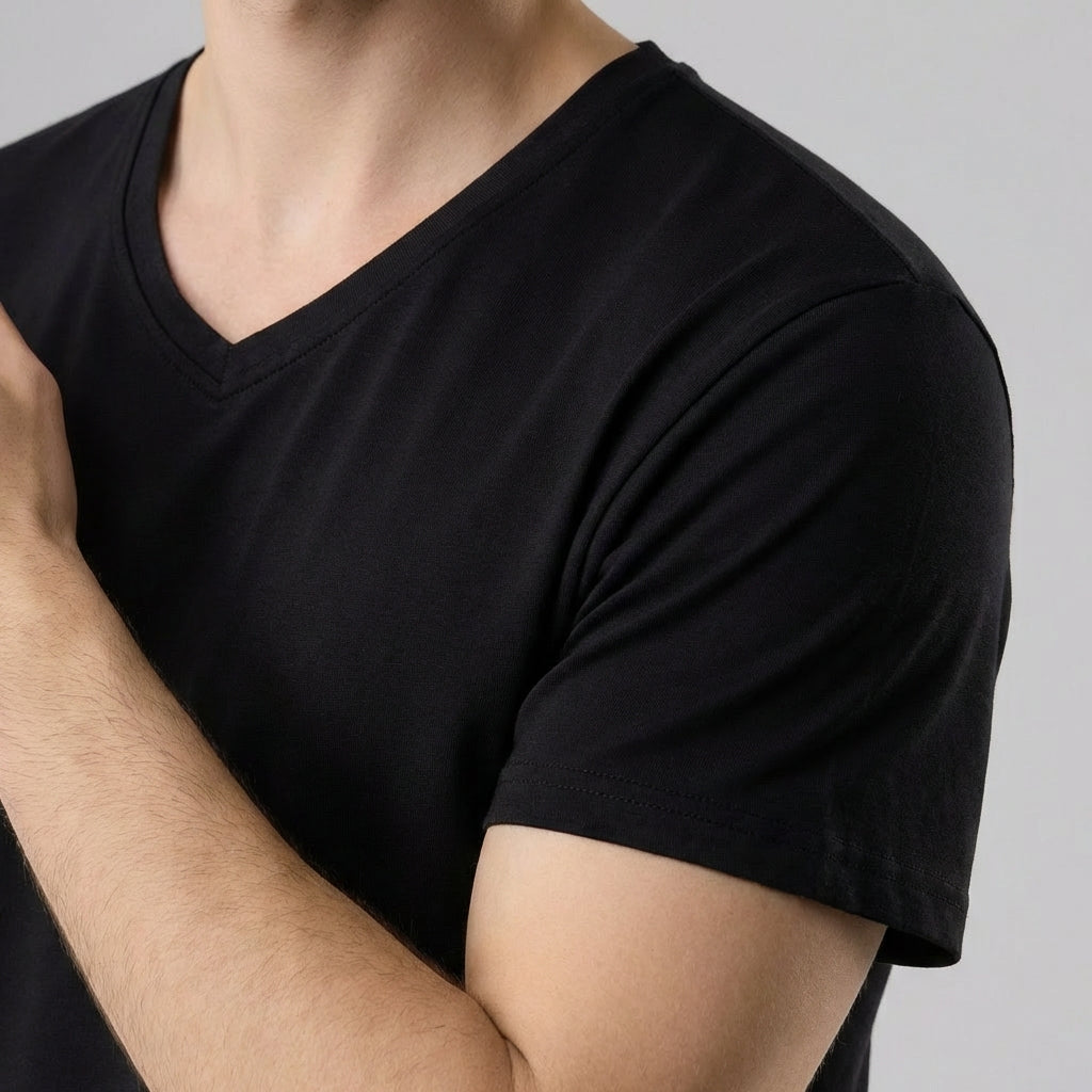 Active TENCEL™ Lyocell Pique Knit V-Neck Tee