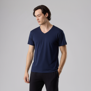Active TENCEL™ Lyocell Pique Knit V-Neck Tee