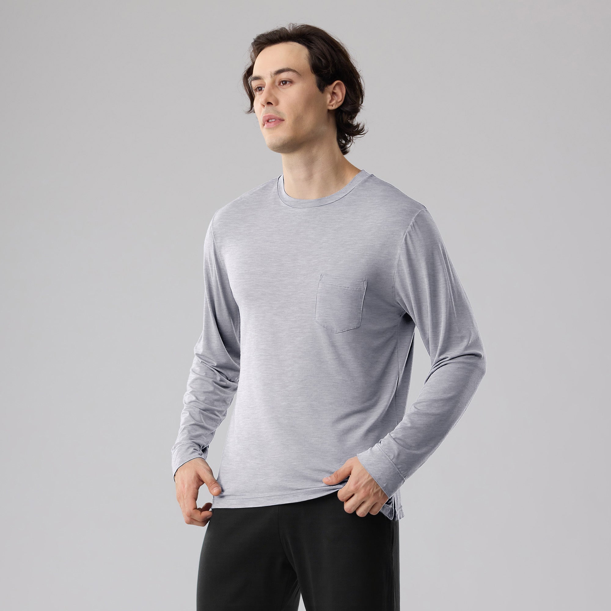 Silktouch TENCEL™ Modal Air Long Sleeve Tee with Chest Pocket