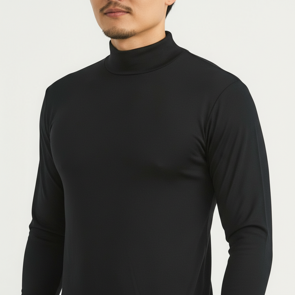 Wool Sense Mock Neck Thermal Top