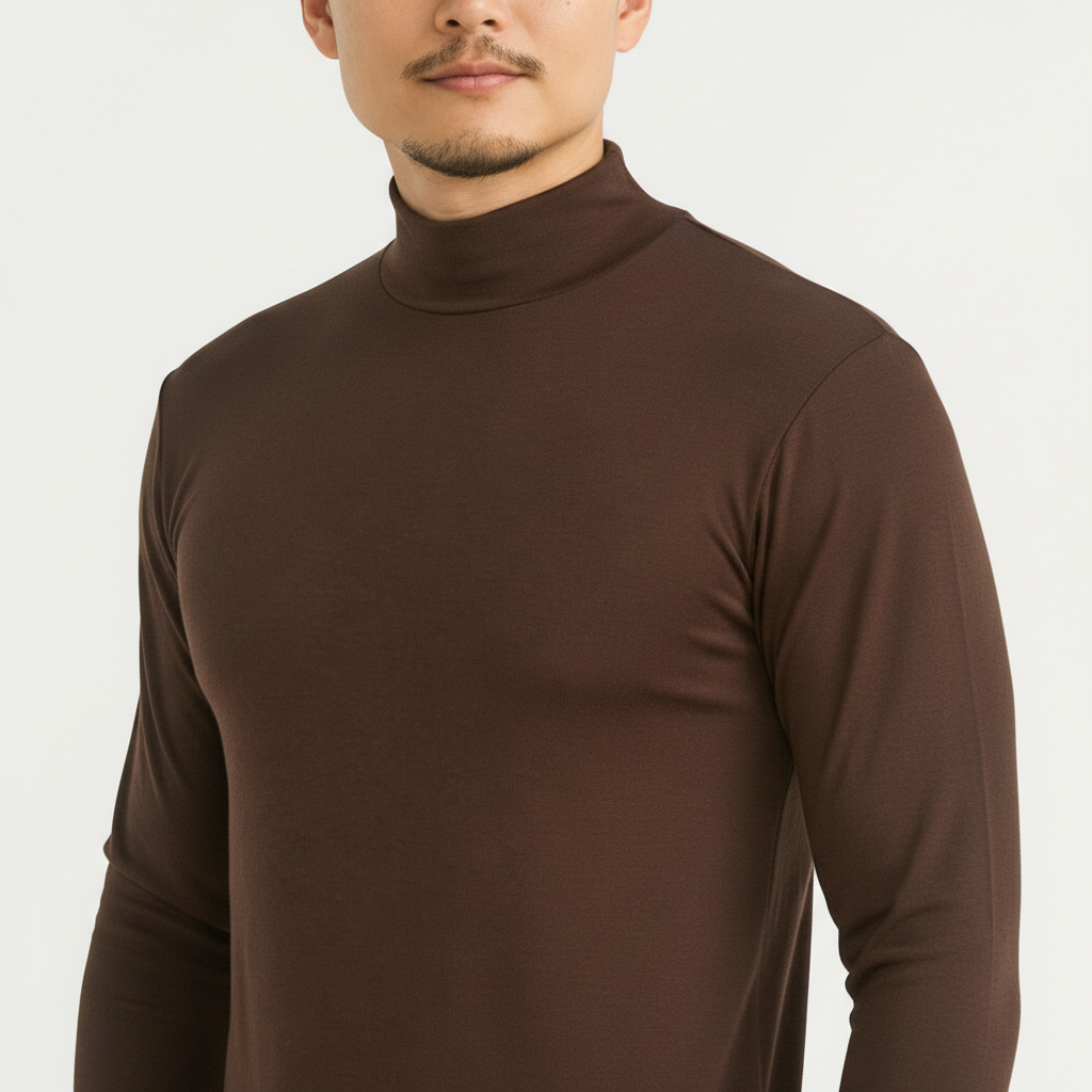 Wool Sense Mock Neck Thermal Top