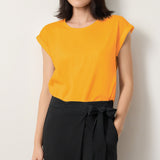Cool Cotton Cap Sleeve Relaxed Top