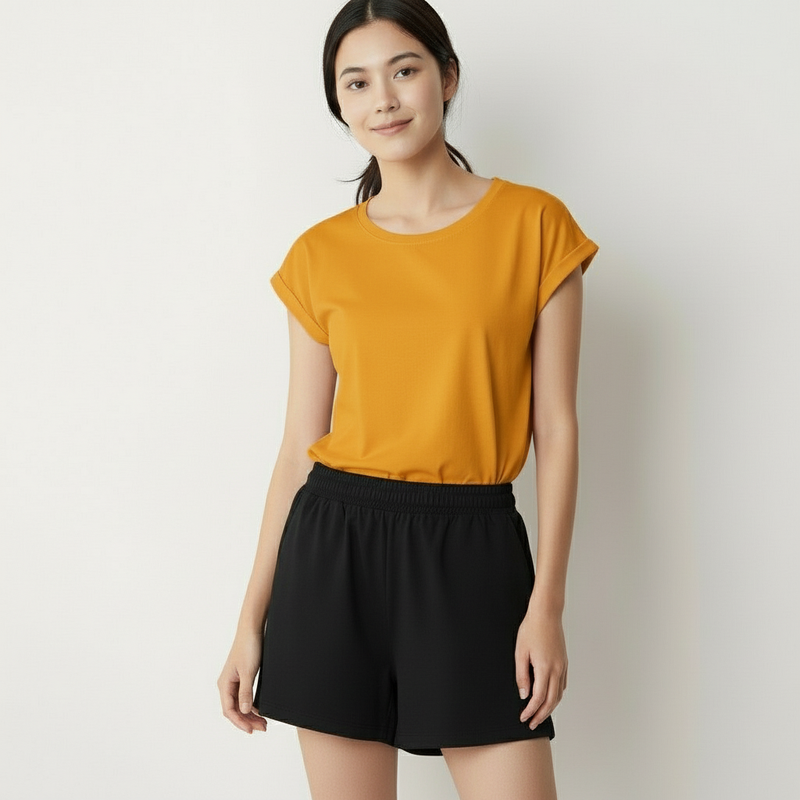 Cool Cotton Cap Sleeve Relaxed Top