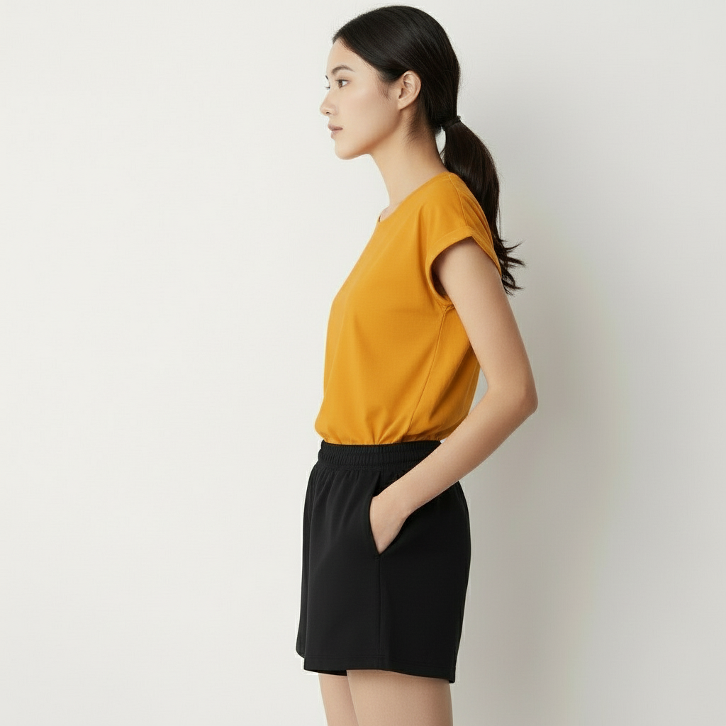 Cool Cotton Cap Sleeve Relaxed Top