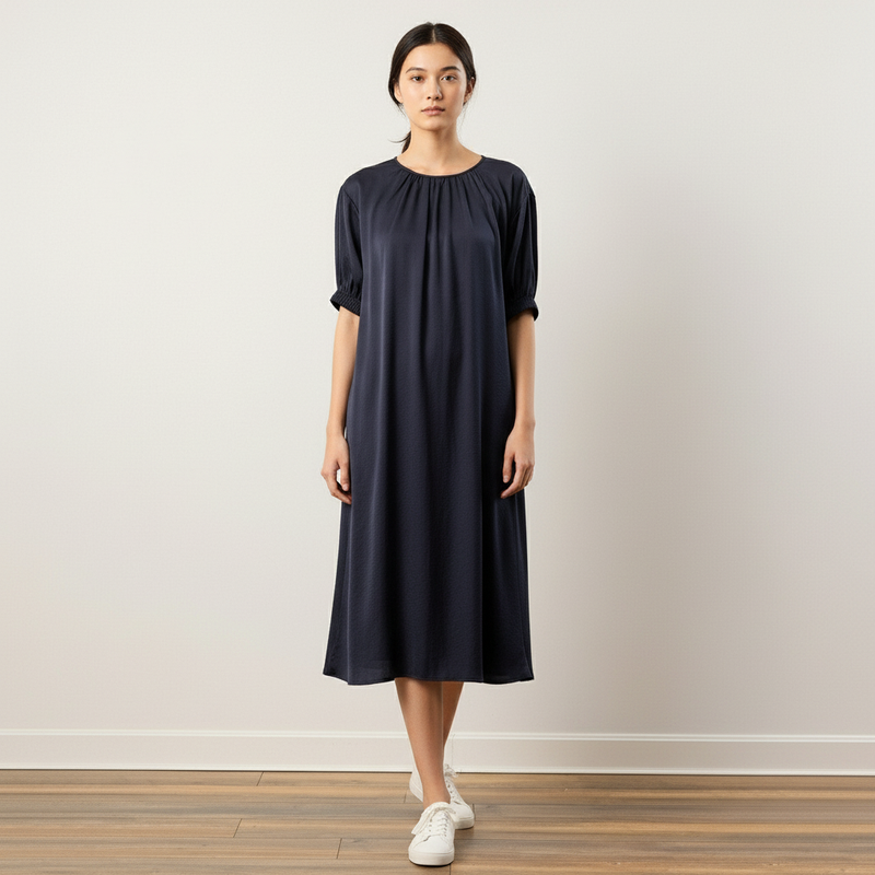 Flow TENCEL™ LUXE Puffed Sleeve Maxi Dress