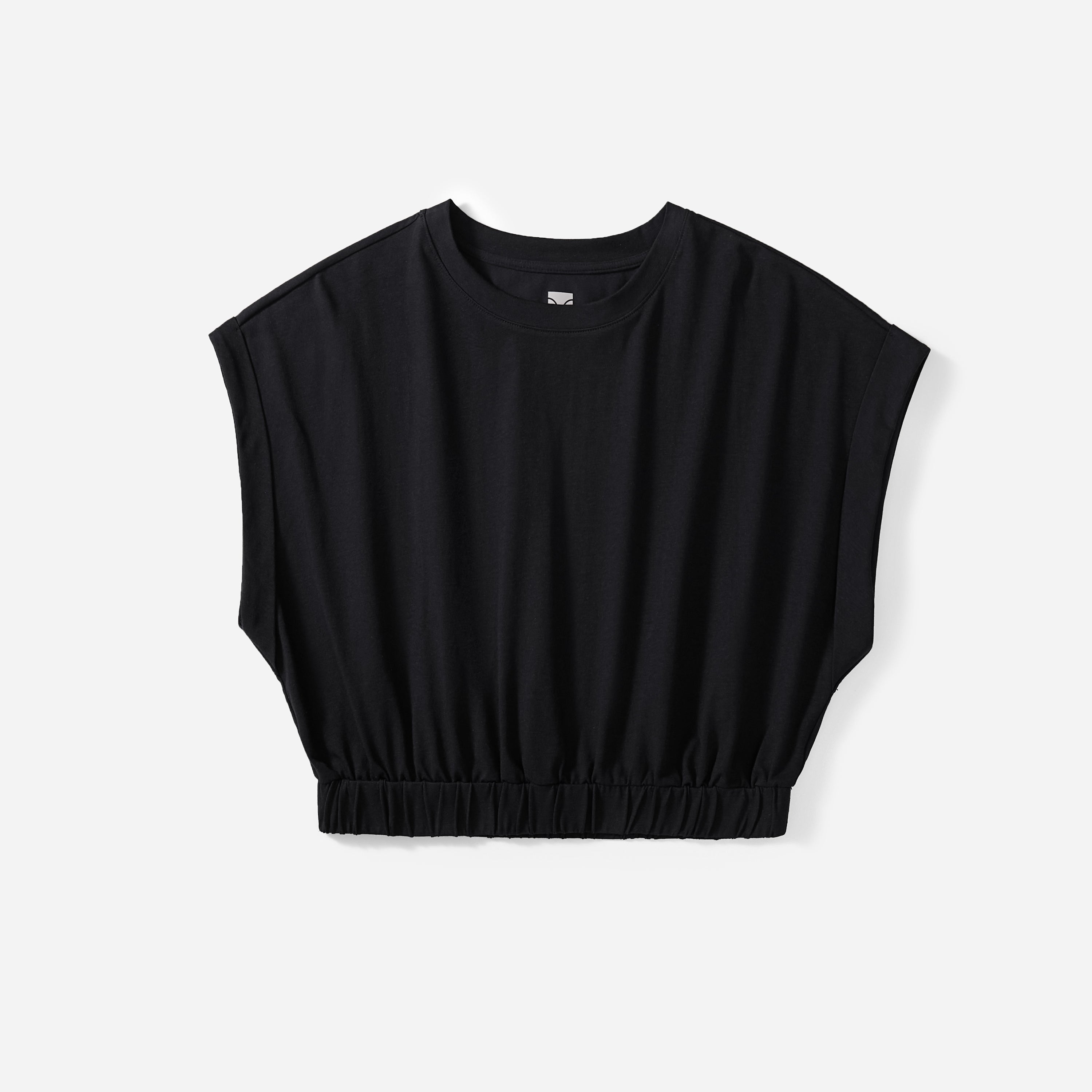 Cool Cotton Cap Sleeve Crop Top in breezy fabric, perfect for effortless chic style.