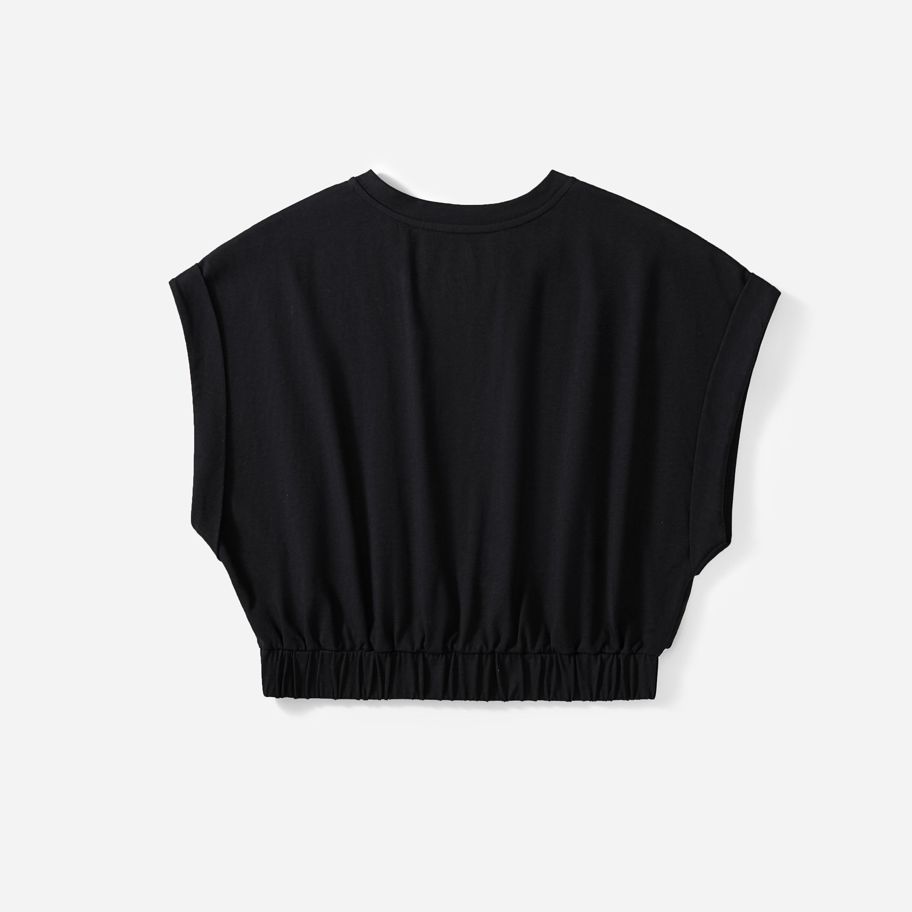 Cool Cotton Cap Sleeve Crop Top in breezy fabric, perfect for effortless chic style.
