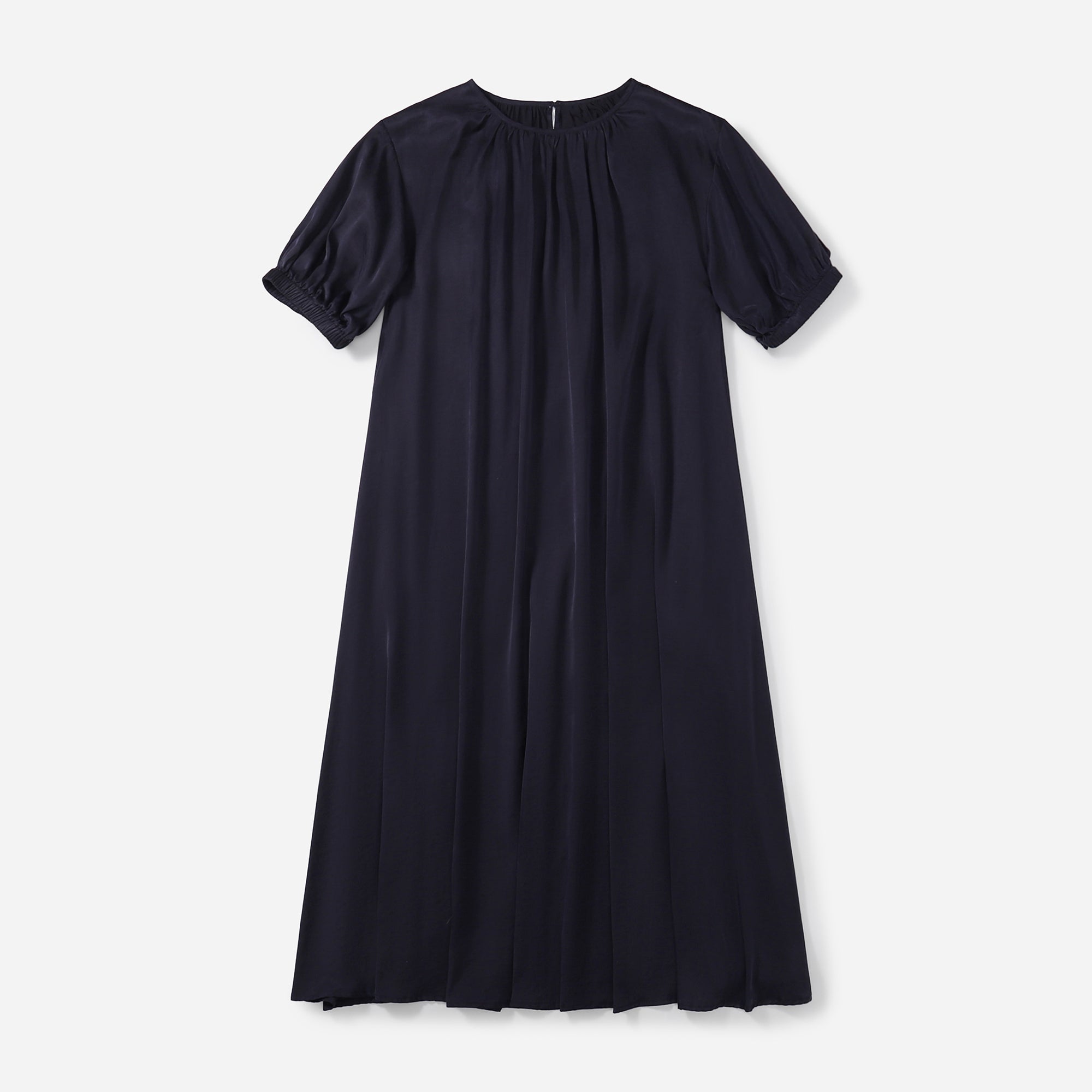 Flow TENCEL™ LUXE Puffed Sleeve Maxi Dress with billowy sleeves and elegant midi length.