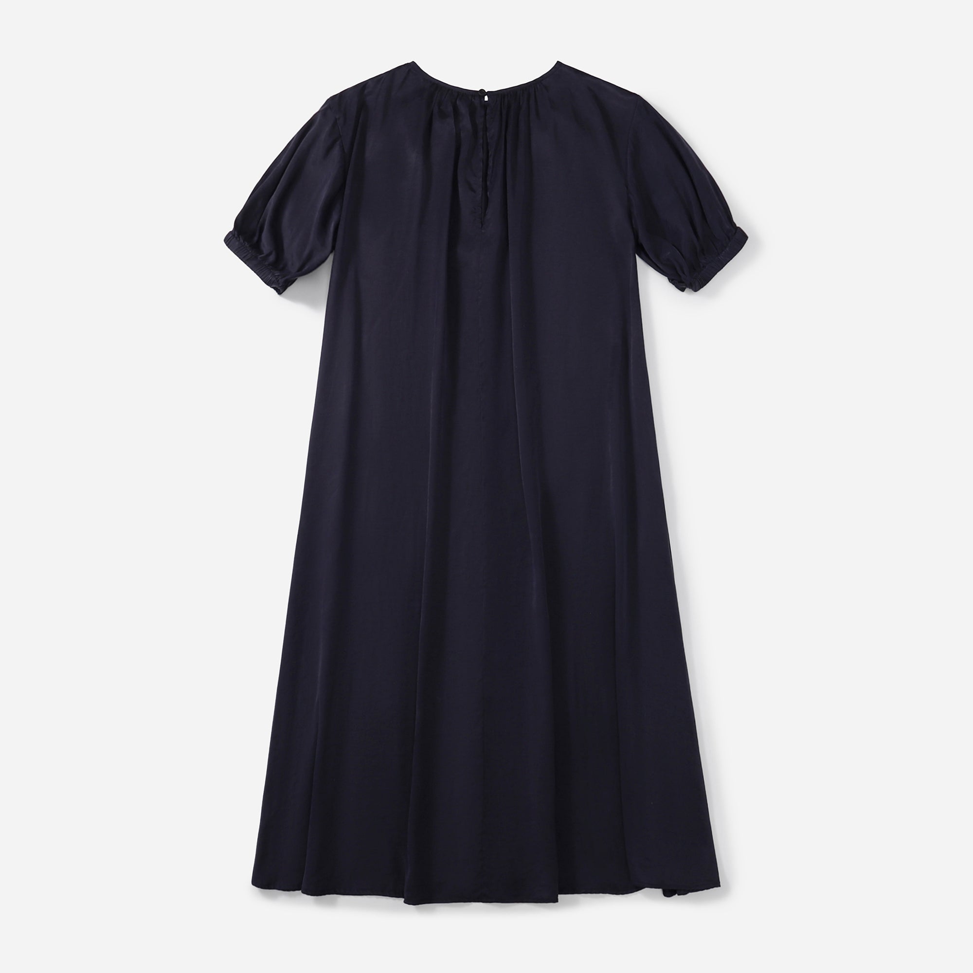 Flow TENCEL™ LUXE Puffed Sleeve Maxi Dress with billowy sleeves and elegant midi length.