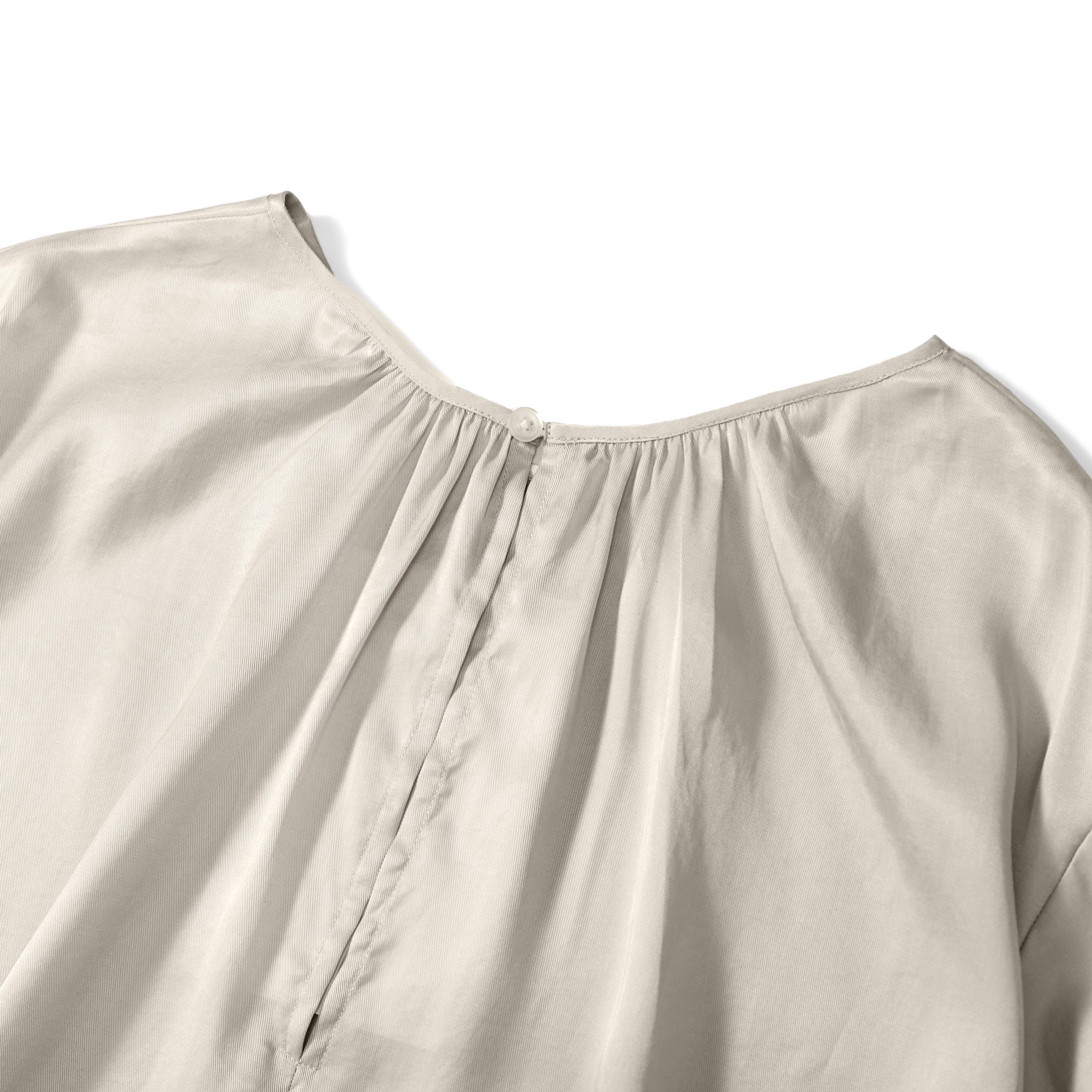 Flow TENCEL™ LUXE puffed sleeve maxi dress with billowy sleeves and elegant A-line silhouette.