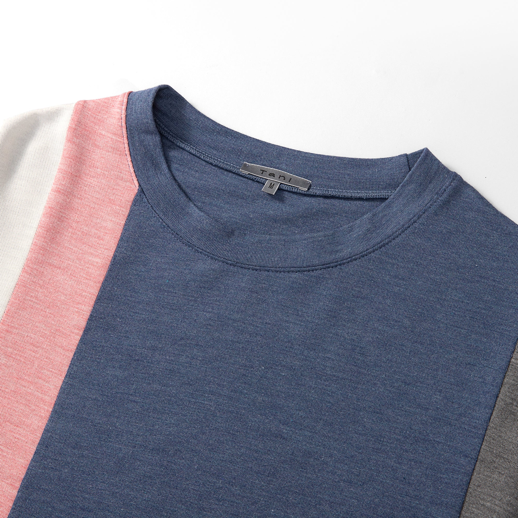 Eco Color Contrast Color Relaxed Fit Round Neck Tee