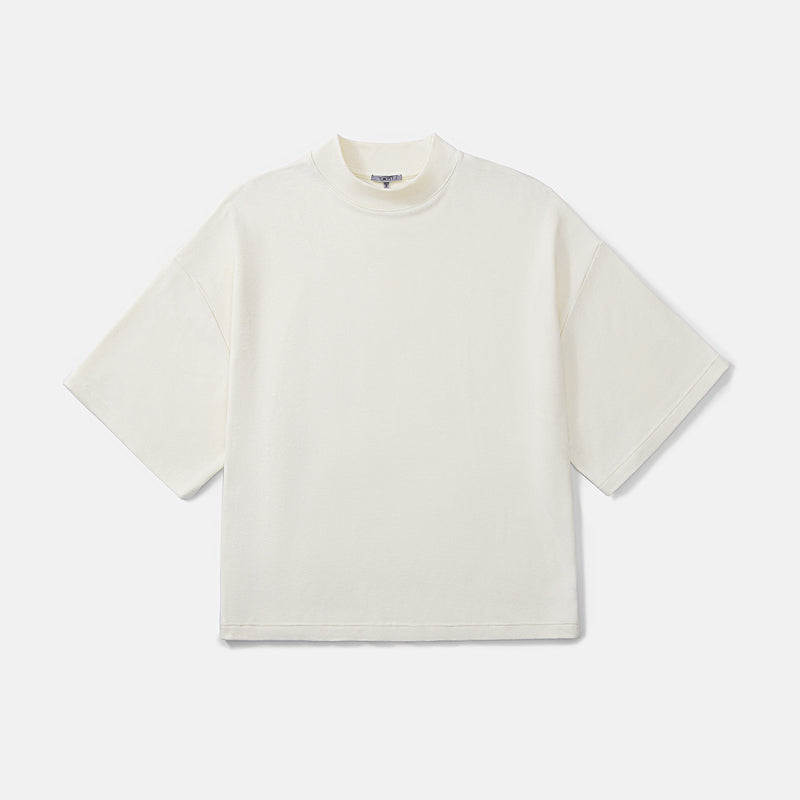 Loft Mid Sleeve Mock Neck Top