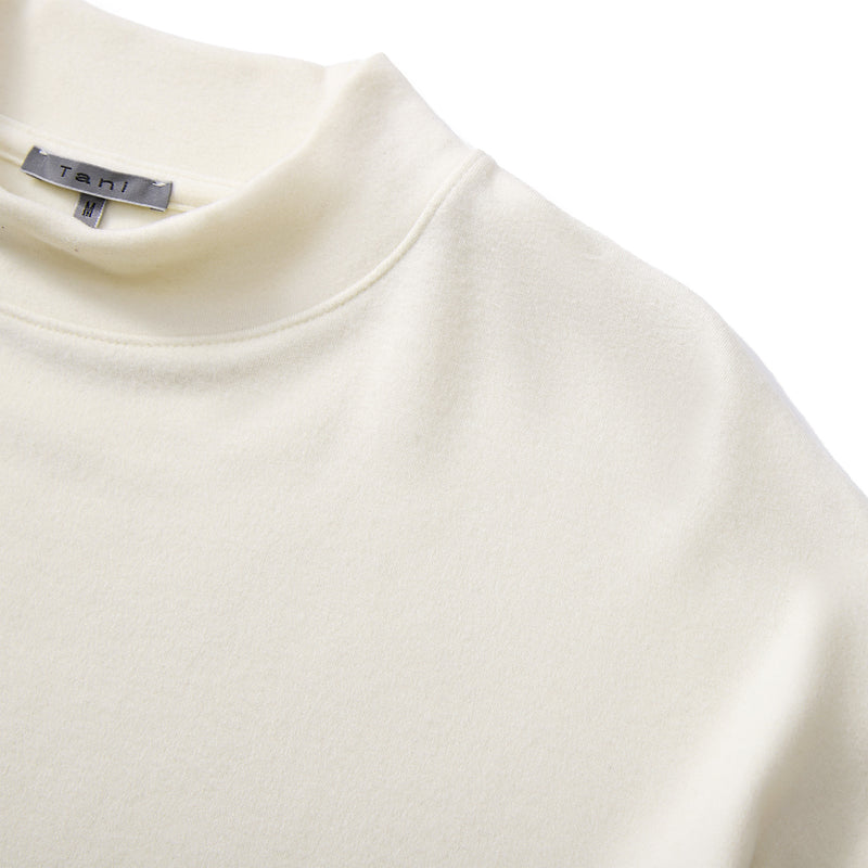 Loft Mid Sleeve Mock Neck Top
