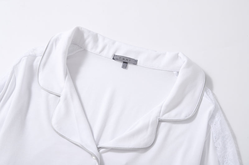 Silktouch TENCEL™ Modal Air Long Sleeve Pyjama Set with lace