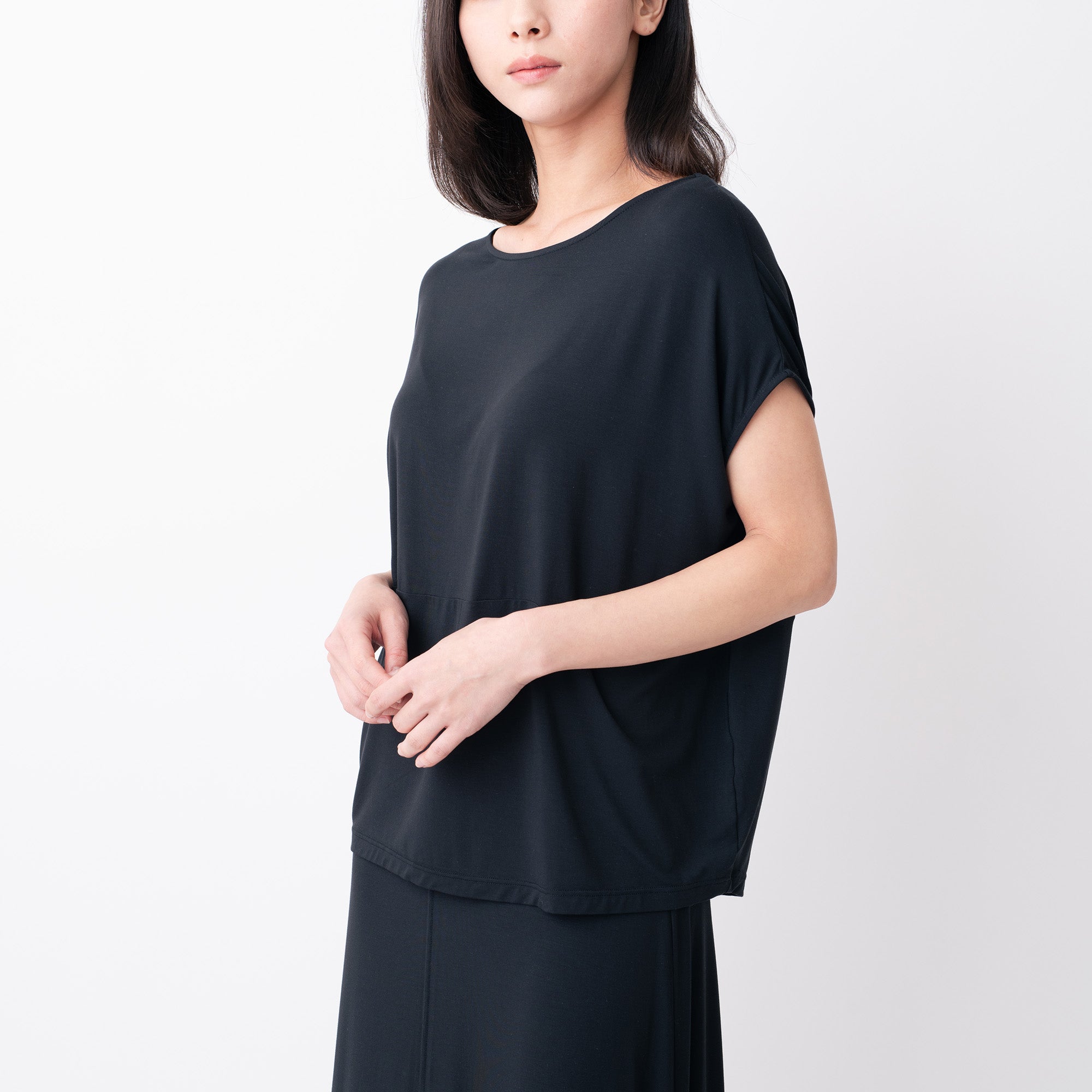Silktouch TENCEL™ Round Neck Cap Sleeve Tee