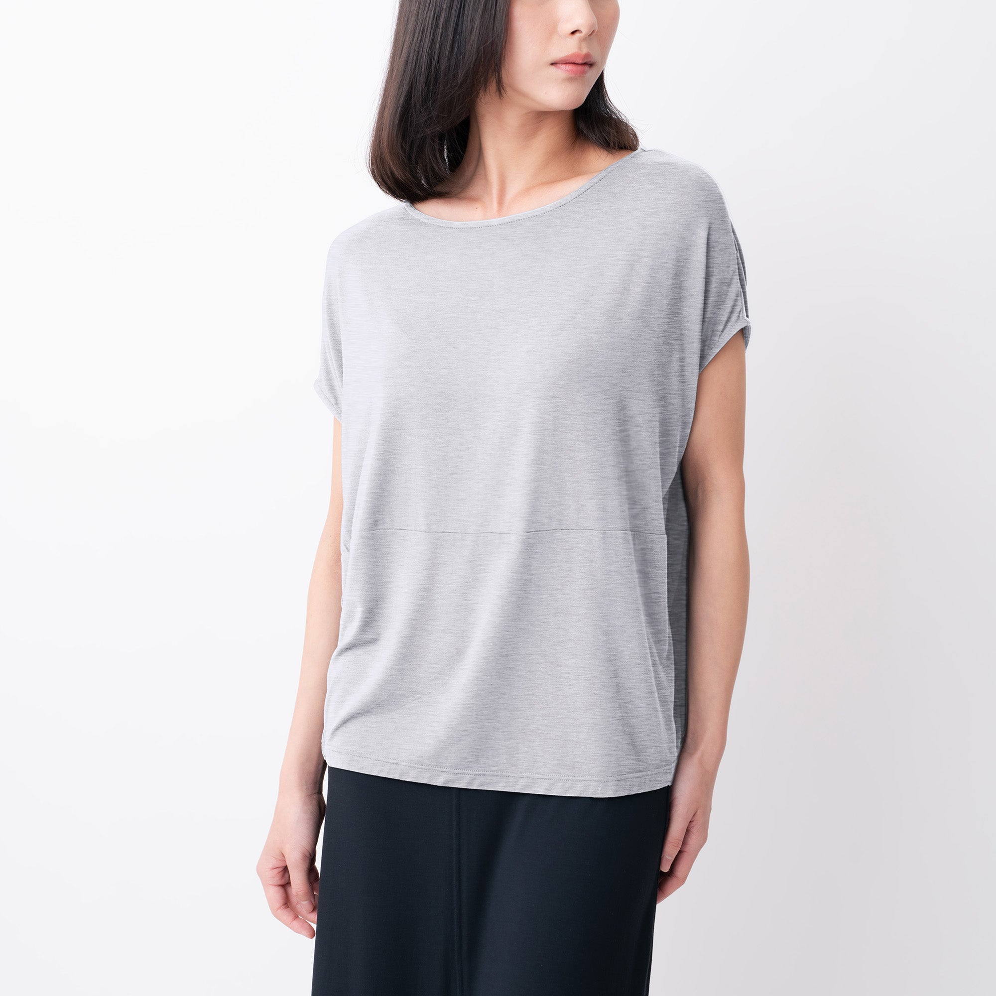 Silktouch TENCEL™ Round Neck Cap Sleeve Tee
