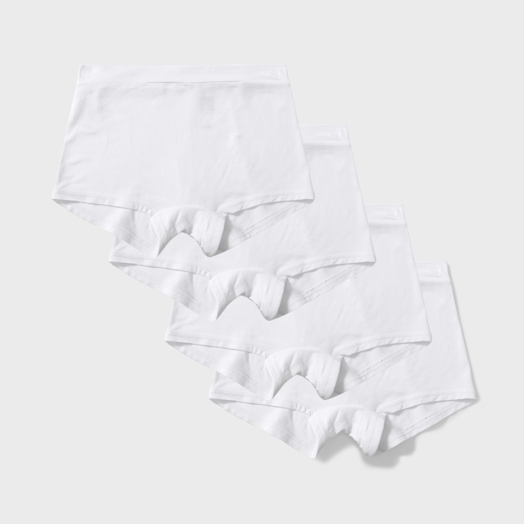 4 Pack Silktouch TENCEL™ Modal Air Boyshorts with soft elastics and flat seams for ultimate comfort.