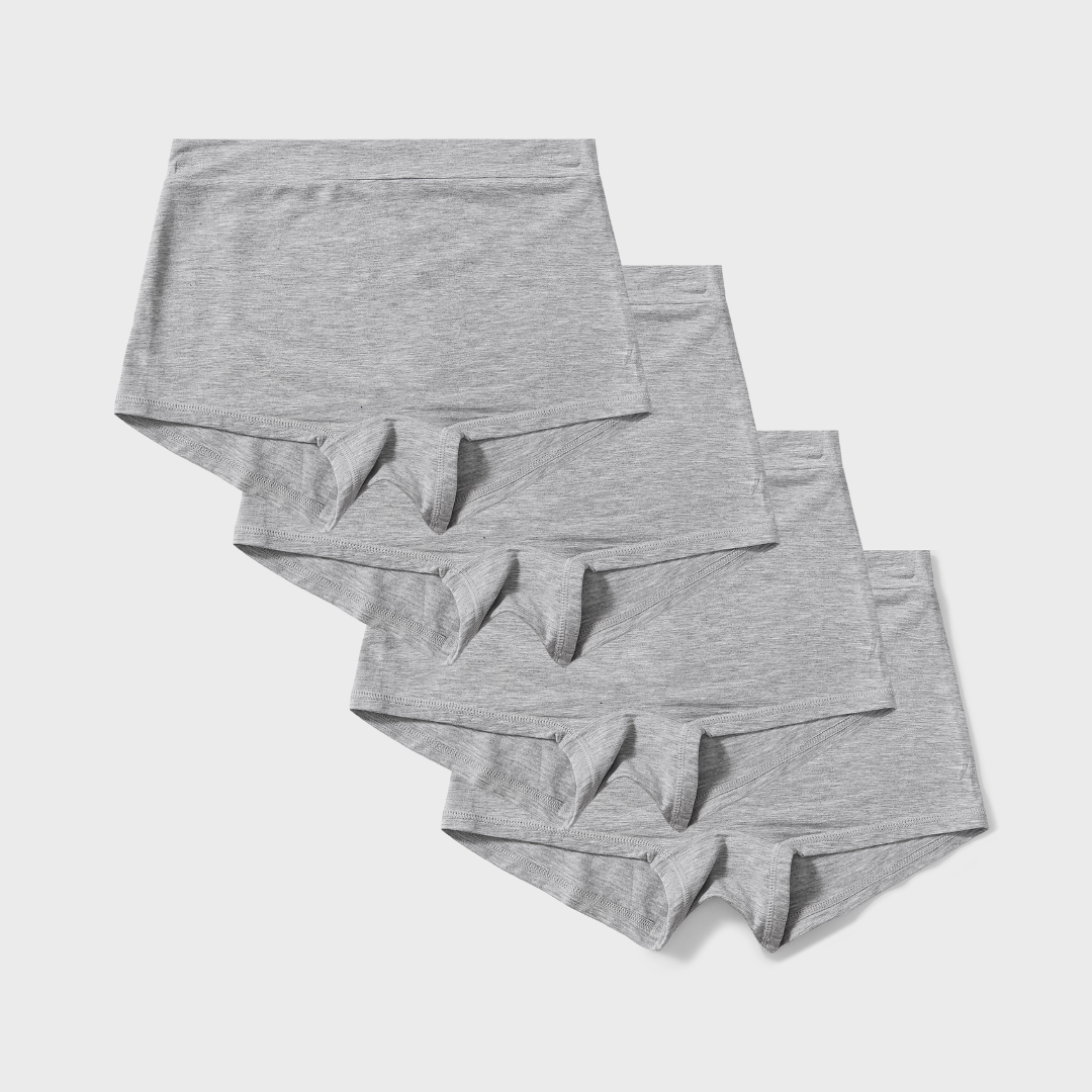 4 Pack Silktouch TENCEL™ Modal Boyshorts, soft, breathable, and eco-friendly comfort wear.