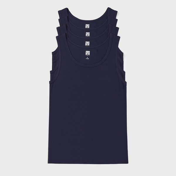 4 Pack Silktouch TENCEL™ Modal Air Tank Tops: Soft, breathable, and moisture-wicking for comfort.