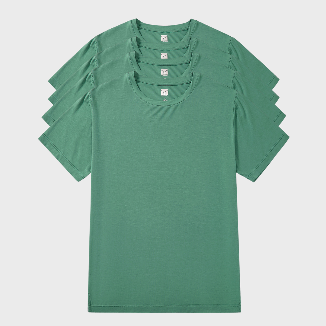 4 Pack Silktouch TENCEL™ Modal Air Round Neck Tee in soft, breathable fabric for everyday comfort.